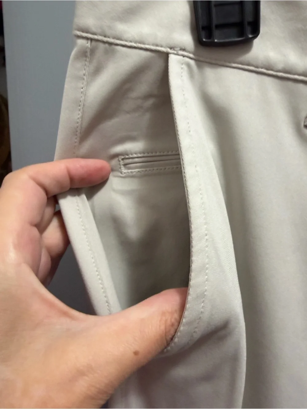 Rhone Commuter Pants Mens 35 Beige Technical Performance Trousers Golf 100161